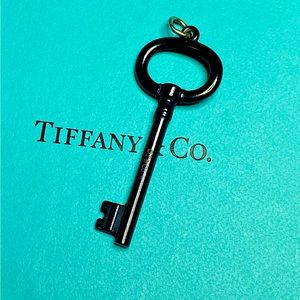 Tiffany & Co. Midnight Titanium Oval Key Pendant